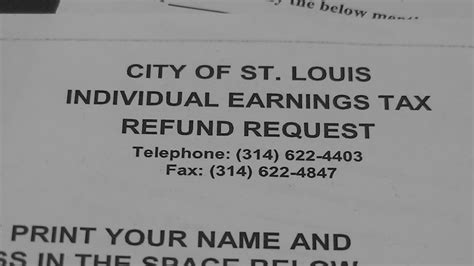 refund of st louis city wage tax.